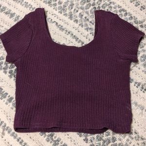 Garage scoop neck crop top